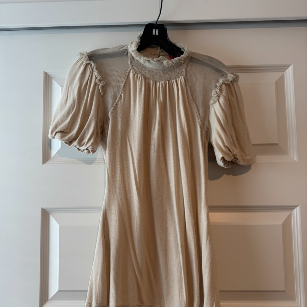 BCBGeneration Cream Puff Sleeve Blouse